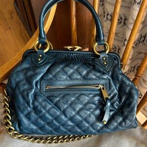 MARC JACOBS 2005 Quilted Stam, Petrol Blue/Icy Leather (1st ed)